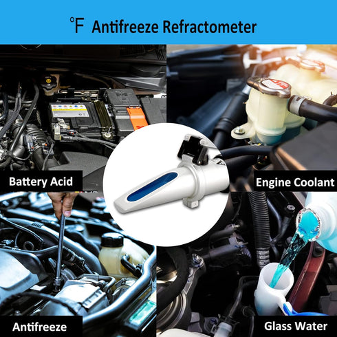 3-in-1 Antifreeze Refractometer, Tester for Checking Freezing Point of Automobile Antifreeze Systems