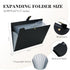 Expanding File Folder - 7 Pocket Letter Size Accordion File Organizer with Labels - Black
