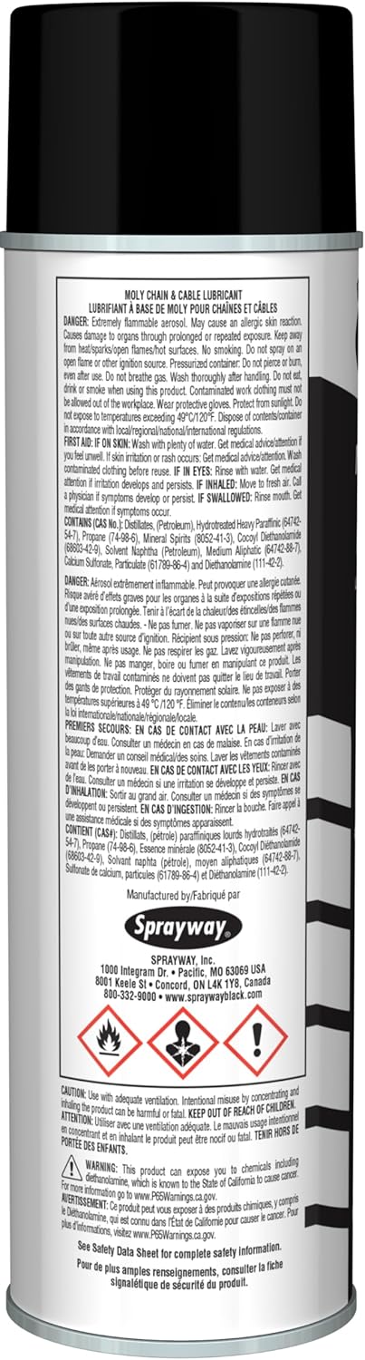 SW291 M1 15oz Sprayway Moly Chain & Cable Lubricant
