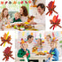 Geyee 24 Pack Fall Leaves Sticky Notepad Set - Autumn Leaf Shaped Sticky Notes with Pen for Kids and Office