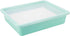 Storex Letter Size Flat Storage Tray – Organizer Bin with Non-Snap Lid, Teal, 5-Pack for Classroom, Office, Home