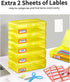 Sooez 6 Pack Pencil Box, Hard Plastic School Supplies Container with Lid, Clear Stackable Crayon Boxes