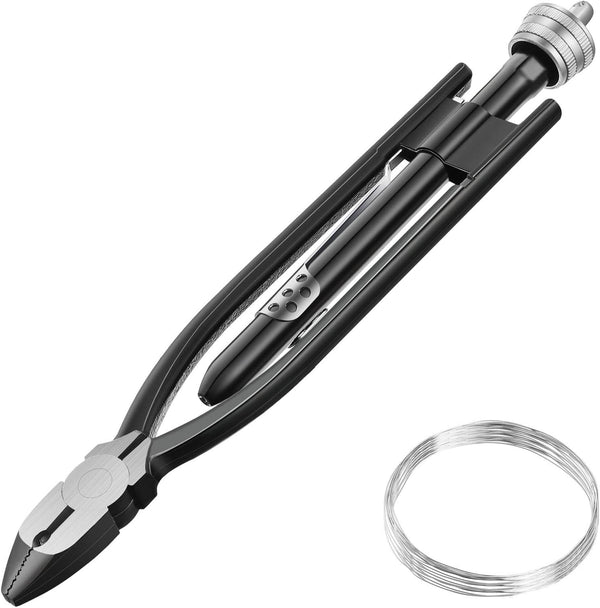 9 Inch Safety Wire Twisting Pliers, Aircraft Wire Twisting Tool with 10 Meters 0.5 mm Wire