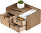 KIRIGEN Desk Organizer with 3 Drawers, Dark Brown Wooden Storage Box for Office Supplies and Toiletries
