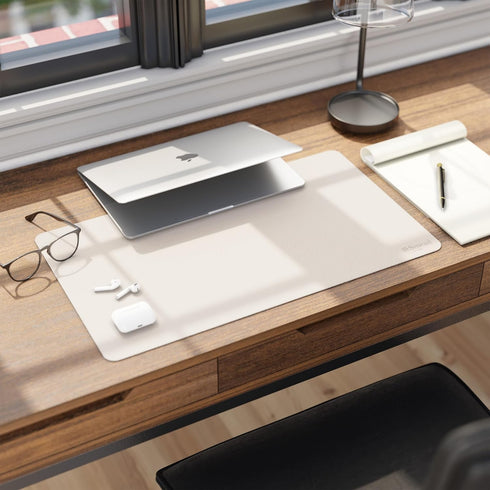 Smead Desk Pad, Vegan Leather Desk Mat with Non-Slip Faux Suede Backing, Perfect Organizer for Office Decor, 23.6” x