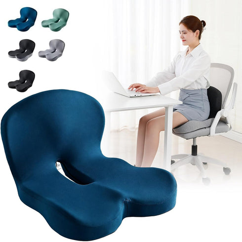 ZHZKGMLBVB Orthopedic Cushion Ergonomic Memory Foam Seat Cushion with Back Support Ergonomic L