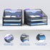Samstar 2 Pack Mesh Desk File Organizer - Letter Tray Holder with 3 Paper Trays and 2 Vertical Sections, Black