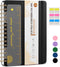 Lined Spiral Notebook Journal, 160 Numbered Pages A5 College Ruled, Plastic Hardcover for Work School