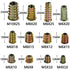 265 Pcs M4/M5/M6/M8/M10 Nut Inserts, Zinc Alloy Screw Inserts Assortment for Wood Furniture Fastener Connector