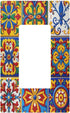 Eionryn Mexican Talavera Tile Wall Plate Moroccan Ottoman Motifs Wallplates Electrical Outlet Covers
