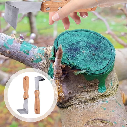 DOITOOL Felled Draw Shave Knife: 2pcs Bark Removal Tool, Woodworking Log Debarker Tool, Bark Peeler