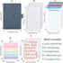 SKYDUE A6 Budget Binder, Money Organizer with 8pcs Zipper Envelopes, 12pcs Expense Sheets & 24 Sticky Labels