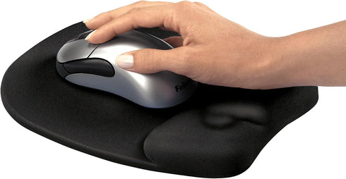 Fellowes (9176501) Memory Foam Mouse Pad/Wrist Rest- Black