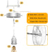 1-Light 4.92ft E26 Bulbs Gold Pendant Light Kit Mini Pendant Lights Cord Adjustable Ceramic Metal Hanging Ceiling