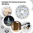 5W 4000K 48mm 9-10V 240mA 120 (5Pcs) COB LED Chip Neutral White, High Power LED with Aluminum PCB Heatsink, Beam Angle