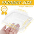 200 PCS Clear Plastic Square Hinged Containers,Disposable To Go Containers with Lids,Clamshell Food Containers for Sandwiches,Dessert,Cakes,Cookies,Salads,Pasta(5.3x4.7x2.8 In)