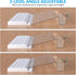 Typing&Working,3-Level Clear2+white Keyboard Riser,Computer Stand Acrylic Tilted Holder for Easy Ergonomic Height