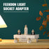 E26/ E27 3 Prong Light Bulb Socket Adapter, Light Socket to Plug Adapter for Patio, Garage, Porch