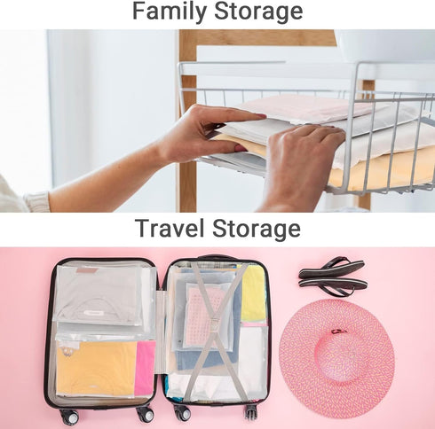 50Pcs Clothes Packaging Bags for Shipping, 12x10 inch Frosted Zipper Plastic Bags for T-Shirts, Pants, Documents, 3 Mil