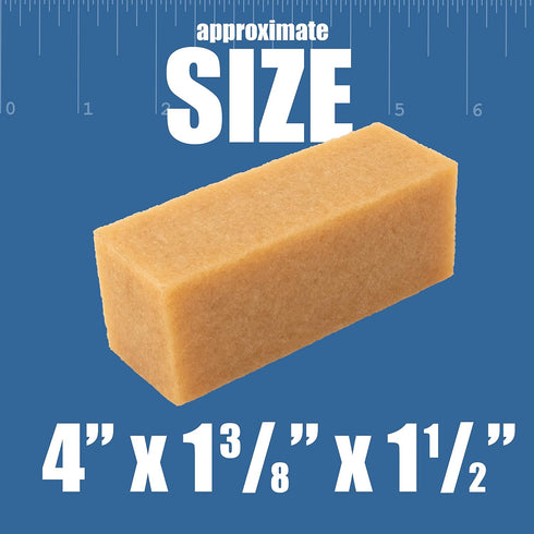 Cleaning Eraser Stick Mini 1-1/2" x 1-1/2" x 4" Made from Natural Rubber for Removing Dust and Build up from Abrasive Belts • Sanding Discs • Drum Sanders