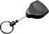 KEY-BAK SUPER48 Locking Retractable Keychain, Durable Polycarbonate Case with Leather Belt Loop, Black