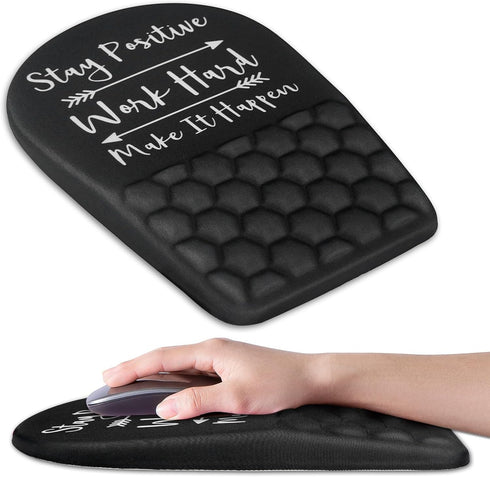 Ergonomic Mouse Pad with Wrist Support, Upgrade Mousepad with Massage Design, Non-Slip PU Base for Pain Relief,