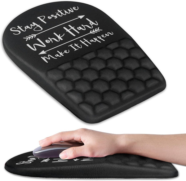 Ergonomic Mouse Pad with Wrist Support, Upgrade Mousepad with Massage Design, Non-Slip PU Base for Pain Relief,