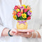 Freshcut Paper Pop Up Cards, Mini Festive Tulips, 6 Inch Mini Sized