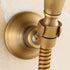 dDanke Wall Mounted Adjustable Shower Head Holder with Brass Swivel Base Universal Fit for Handheld Shower (Antique)