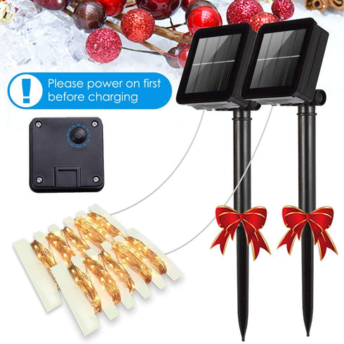 100 AMIR Solar Powered String Lights, Mini LED Copper Wire Lights, Starry String Lights, Indoor Outdoor Waterproof