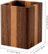 Walnut Pencil Holder, Wood Pen Cup Organizer for Desk, Simple Design (Cherry Center, Walnut Side)