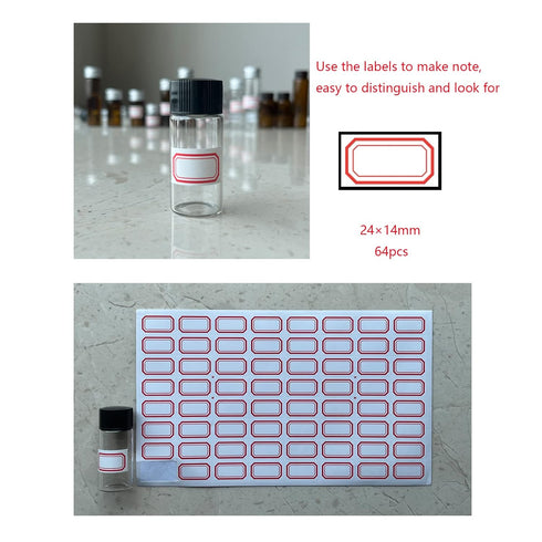 10ml Clear Glass Vials, 100PCS with Screw Caps & Plastic Stoppers, Leak-Proof Small Liquid Sample Vial