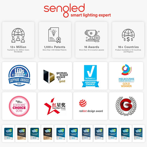 Sengled Smart Light Bulbs, Color Changing, Dimmable LED A19 E26, High CRI, 8.7W 800LM, Bluetooth Mesh, 1-Pack