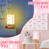 VIHOSE Bow Kids Table Lamp for Bedroom Kids Bedside Lamp with Linen Wooden Nightstand Cartoon Nursery Lampshade
