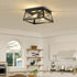 2 1 Pack, Pynsseu Industrial Ceiling Light, Lights Farmhouse Semi Flush Mount Ceiling Fixture for Kitchen Island Dining