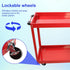 Majnesvon 2 450 LBS 1) Tier Metal Utility Cart on Wheels, Rolling Tool Carts with Lockable Wheels & Ergonomic Handle