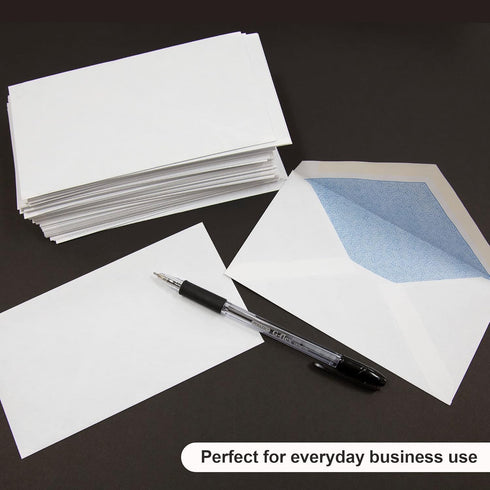 BAZIC #6 3/4 Security Envelopes with Gummed Closure, 80 Pack for Mailing and Organizing
