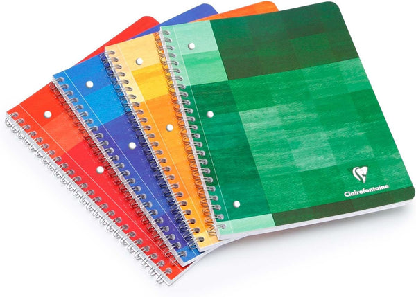 Clairefontaine Wirebound Notebook, Ruled with Margin, 90 Sheets, 8 1/4 x 11 3/4, Sold Individually (Assorted Color)