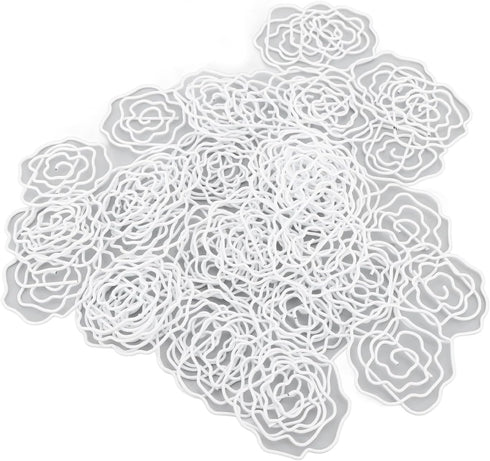 Paperclips Set, 50pcs Metal Decorative Exquisite Flower Paper Clips, Cute for Office Scrapbooking