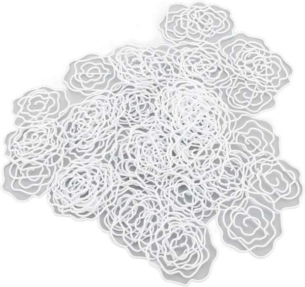 Paperclips Set, 50pcs Metal Decorative Exquisite Flower Paper Clips, Cute for Office Scrapbooking
