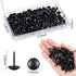 Outus 200 Pcs Black Upholstery Tacks, 7/16 Inch Decorative Furniture Tacks with Storage Box for DIY Projects, Home Decor