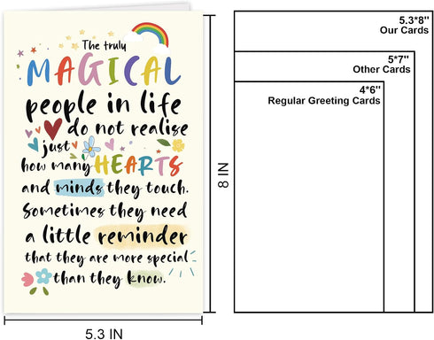 HCIU6YGQ Heartfelt Encouragement Card for Friend, Brother, Sister, Thank You Appreciation Cards for Teacher, Docter