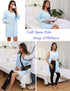 3/4 Women's Post Shoulder Surgery Dress Sleeve Full Open Side Snap Tear Away Adaptive Clothing with Pockets