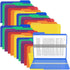 Plastic Manila File Folders 24 Pack, Heavy Duty Letter Size 1/3 Cut Erasable Tabs, 3 Tab Filing Folder for Office,