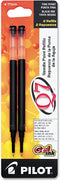 Pilot Q7 Gel Ink Refill, Fine Point, Black Ink, 2-Pack for Retractable Needle Point Rolling Ball Pen (77245)