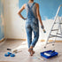 Lanties 20 Set, 9"4" Pieces Paint Roller Roller, Brush, Tray, Blue Tape and Plastic Drop Cloths Blue Paint Supplies