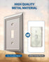 DEWENWILS Single Toggle Wall Plates, Satin Nickel Metal Outlet Covers, 4 Pack Light Switch Cover Plates for Home Decor