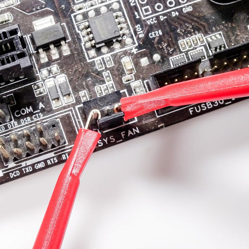 Goupchn Silicone Test Leads - 5PCS Test Hook to Hook Cables Wires with Dual IC Test Hooks Clips for Electronic Testing