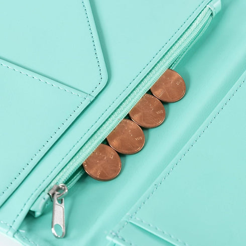 5 CoBak Server Book - Waitress Book Organizer with Zipper Pouch for Restaurant Waitstaff, Large Pockets with Pen