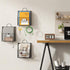Hanging Wall File Organizer, Metal Wall Mounted Holder with Handles and Hooks, 3 Packs for Home Office Decor